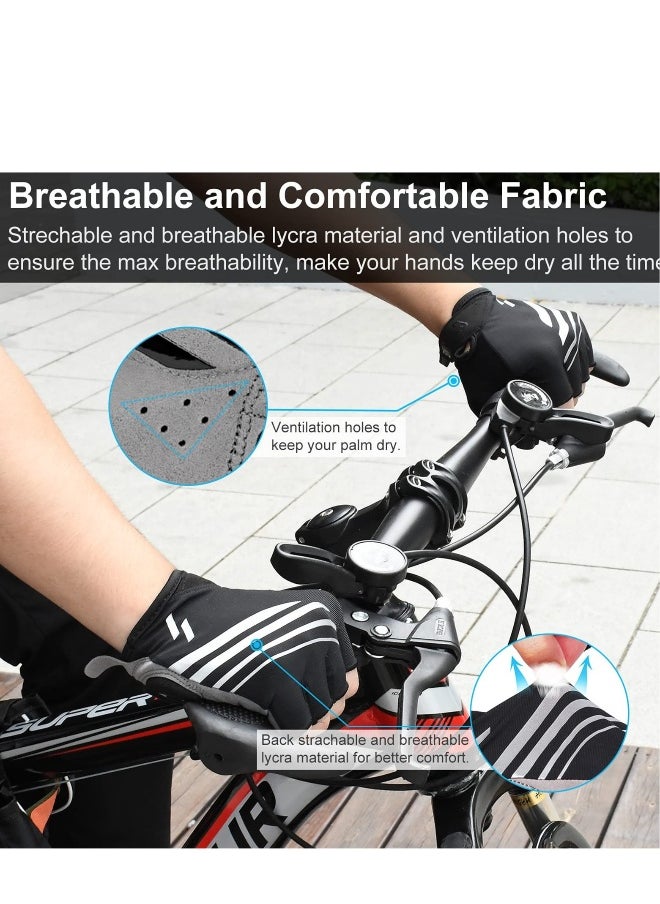 Cycling Gloves, Bike Gloves for Men/Women, with 5MM Gel Pad Anti Slip Bicycle Gloves Road Bike Gloves for MTB Cycling Motorcycle Gym Training Outdoor