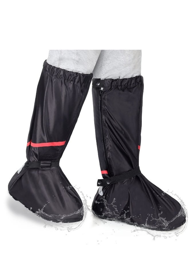 Waterproof Shoe Covers Reusable Foldable Rain Boot Shoe Cover Overshoes Non-Slip Reusable Rain Gear for Men Women XXL