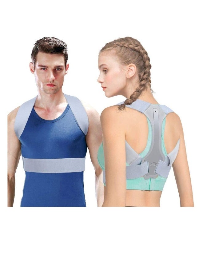 Posture Corrector for Men Women Adjustable Back Brace Belt Sweat Proof Mesh Pain Relief for Neck Back Shoulders Posture Brace Elastic Memory Correction Belt Light and Breathable (L: 33-37