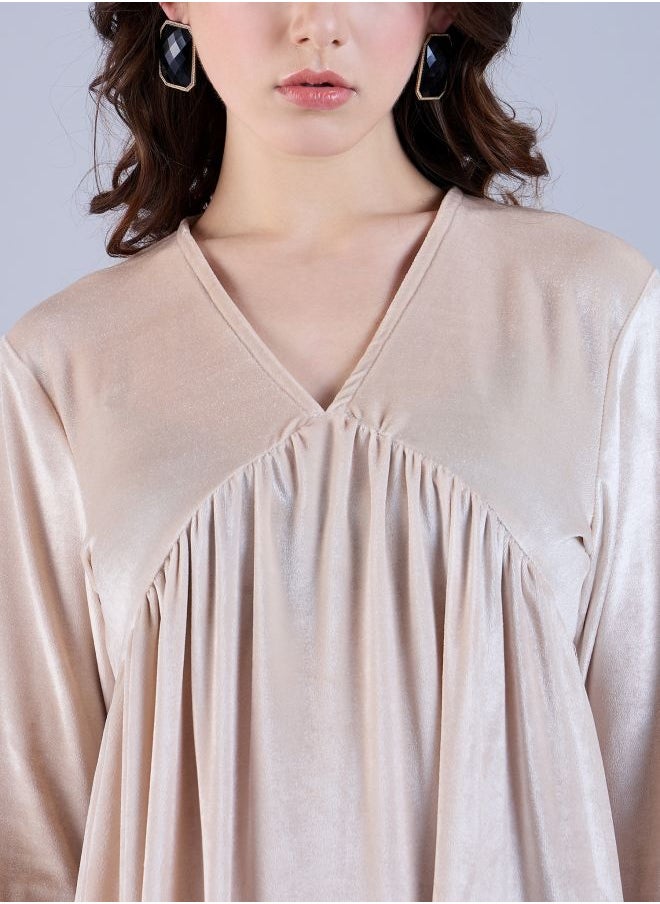 Women Fit and Flared Party Wear Solid Mini Dress
