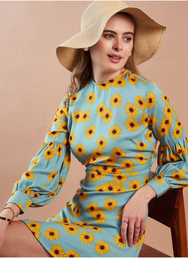Women Regular Fit Casual Floral Print Shift Dress
