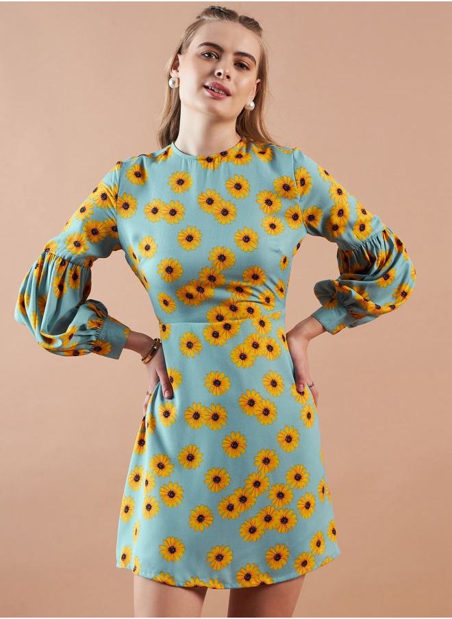 Women Regular Fit Casual Floral Print Shift Dress