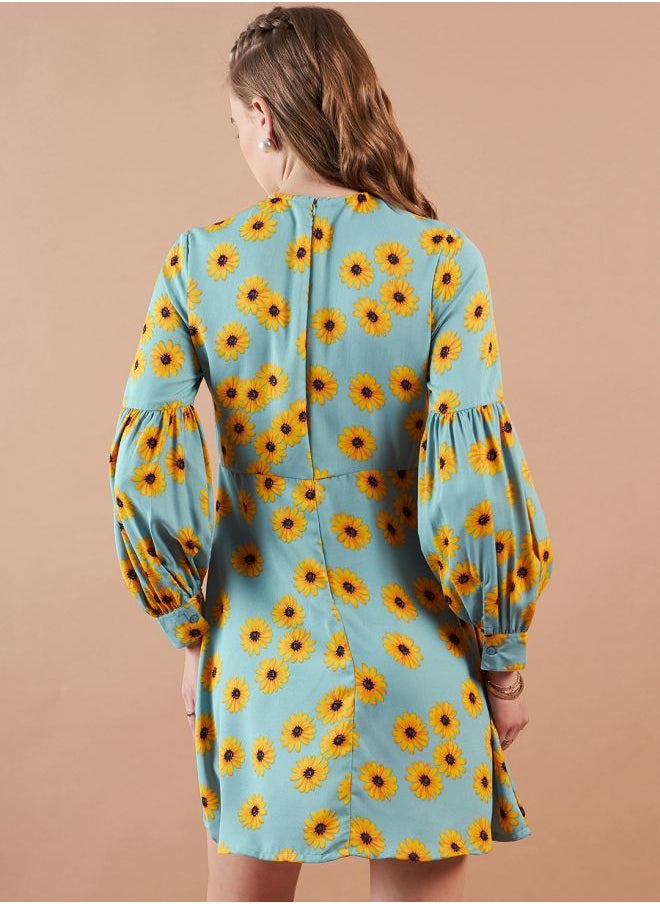 Women Regular Fit Casual Floral Print Shift Dress