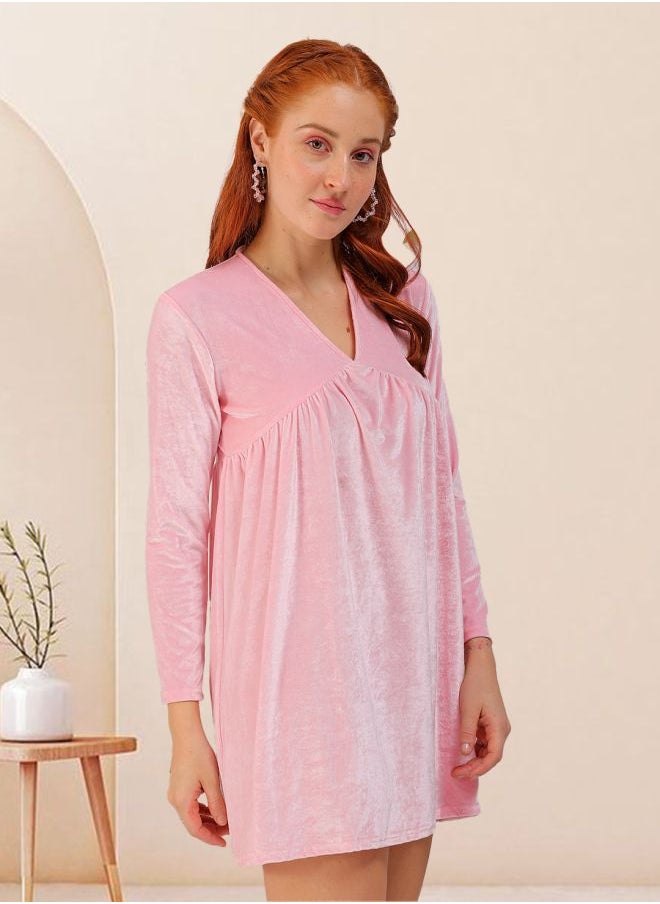 Women Fit and Flared Party Wear Solid Mini Dress
