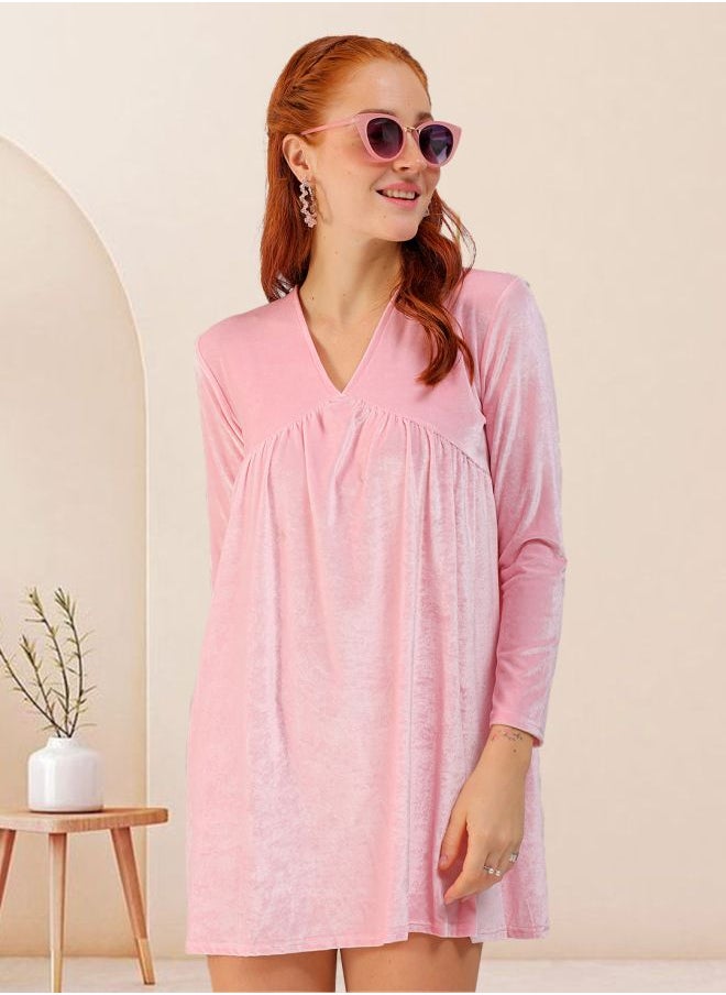 Women Fit and Flared Party Wear Solid Mini Dress