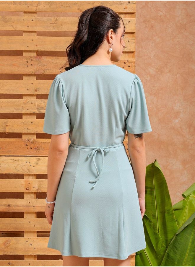 Women A-Line Casual Textured Shift Dress