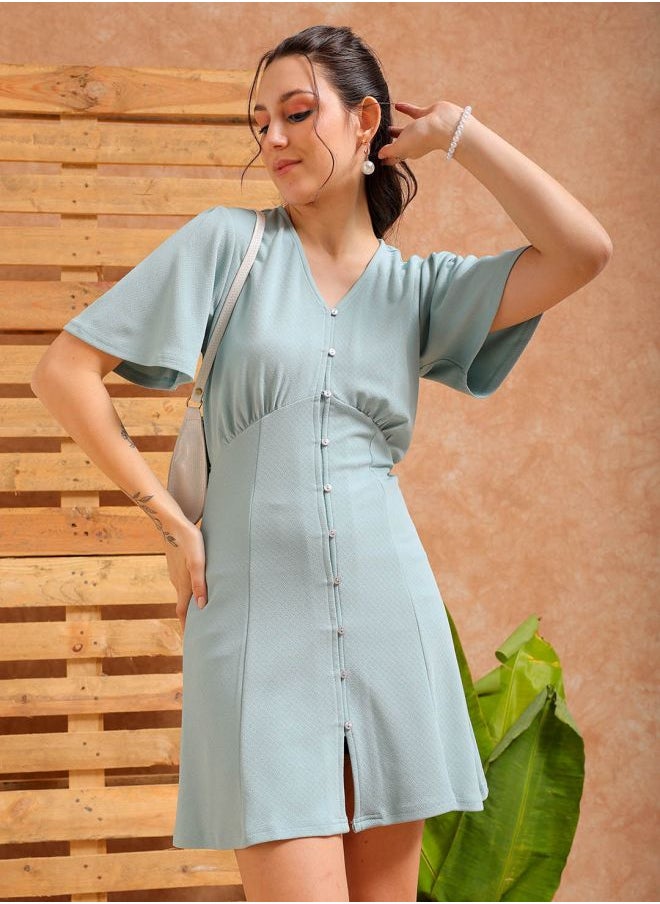 Women A-Line Casual Textured Shift Dress