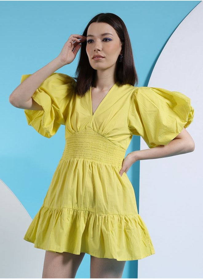 Women Fit and Flared Casual Solid A-Line Dress