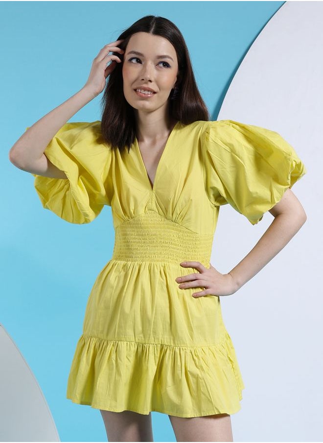 Women Fit and Flared Casual Solid A-Line Dress