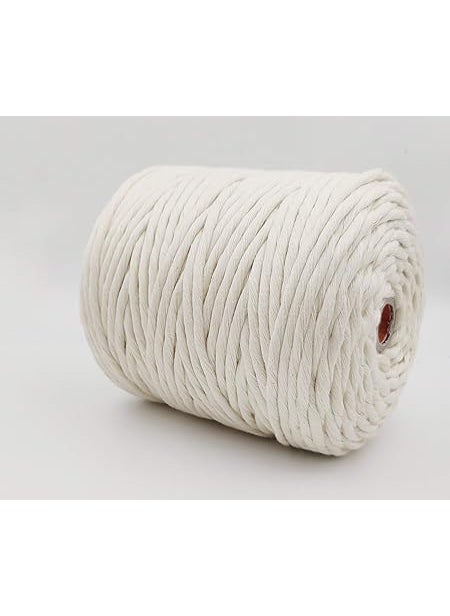 ABB Ropes Niwars Single Strand Cotton Macrame Cord Thread Rope for Crafts Macrame DIY and Other Projects Off White offwhite 3mm x 10 Meters