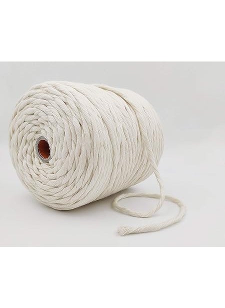ABB Ropes Niwars Single Strand Cotton Macrame Cord Thread Rope for Crafts Macrame DIY and Other Projects Off White offwhite 3mm x 10 Meters