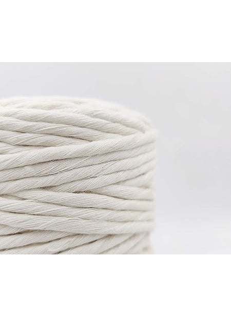 ABB Ropes Niwars Single Strand Cotton Macrame Cord Thread Rope for Crafts Macrame DIY and Other Projects Off White offwhite 3mm x 10 Meters