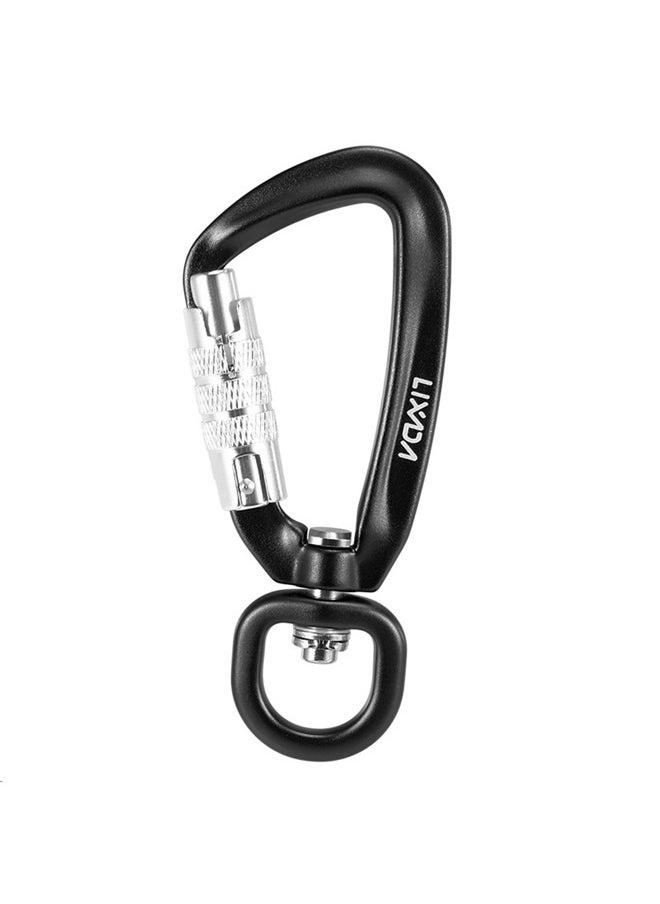 360-Degree Swivel Auto Locking Carabiner,Auto Locking Carabiner Heavy Duty Large Clip Climbing Carabiner Twist Lock Carabiners for Rock Climbing, Camping, Gym