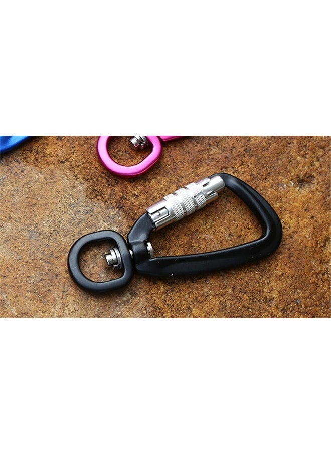 360-Degree Swivel Auto Locking Carabiner,Auto Locking Carabiner Heavy Duty Large Clip Climbing Carabiner Twist Lock Carabiners for Rock Climbing, Camping, Gym