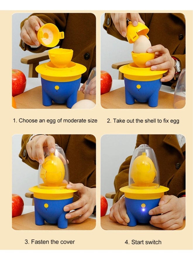 Electric Egg Spinner, Portable Egg Spinner Scrambler in Shell, Egg White and Yolk Spin Mixer Egg Scrambler for Making Hard Boiled Golden Eggs, With USB Charging, for Kitchen Cooking