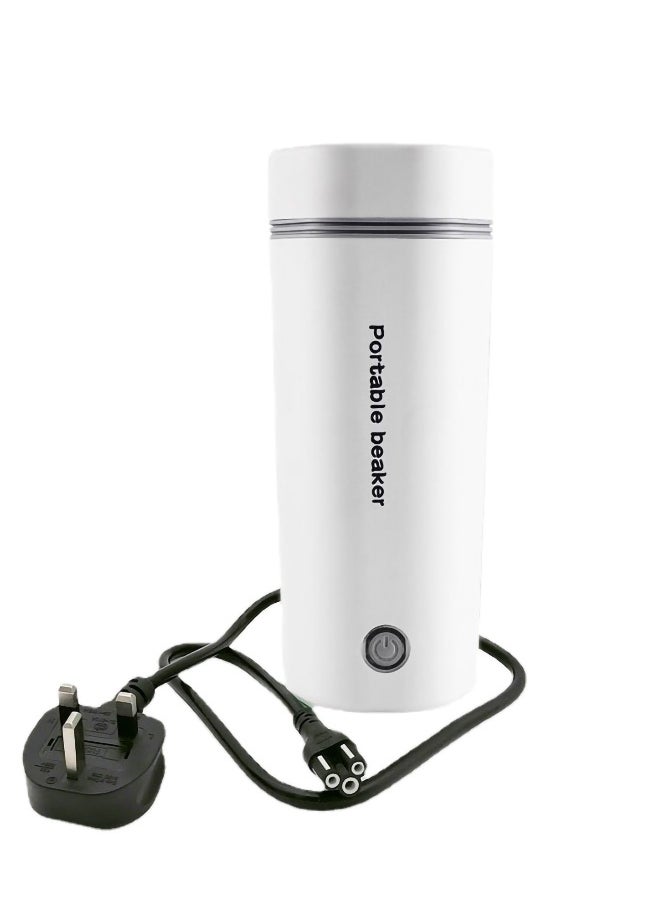 Portable Electric Kettle Stainless Steel Liner Travel Electric Cup Home Mini Heating Teapot Fast Cooking Single Cup Water Heater 350ml Hot Water Bottle White