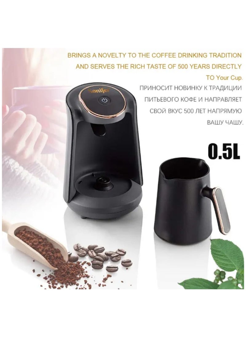 RAF  Household Automatic Arabic Greek Coffee Pot Double Cup Electric Turkish Coffee Maker (500 ml)