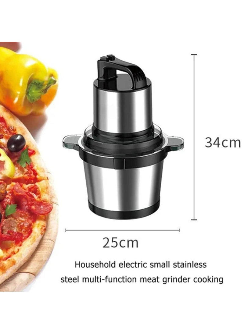 4L Stainless Steel Food Chopper & Mincer Grinder – 800W Heavy Duty Copper Motor, Electric Meat Grinder for Vegetables, Onions, Nuts, Baby Food & More – Kitchen Food Processor with 4 Sharp Blades