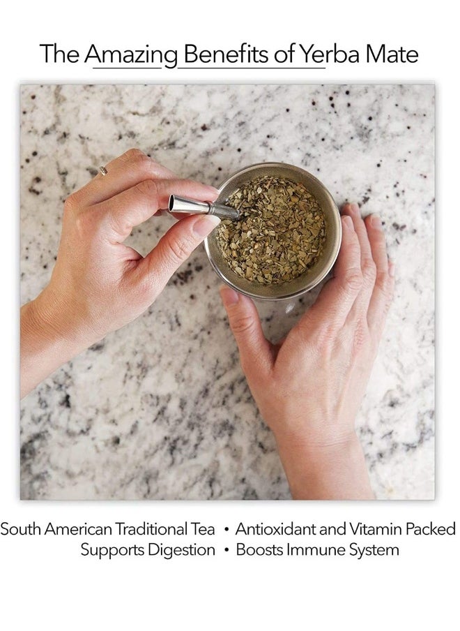 White Color Yerba Mate Tea Cup 230ml Stainless Steel Double Walled Easy Wash Household Insulation Cup Mate Gourds for Yerba Mate Loose Leaf Drinking with Bombilla Straw