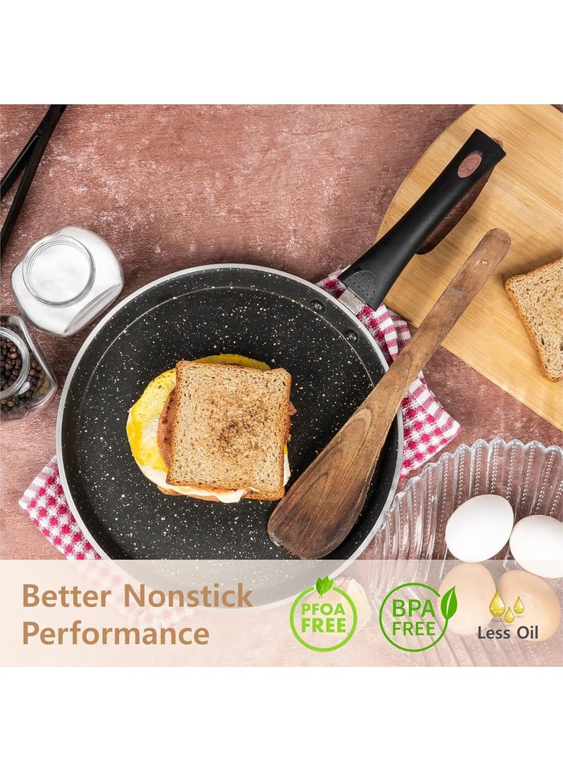 VYATIRANG Non Stick Frying pan nonstick dosa tawa NonToxic pfoa bpaFree Induction Base All stoves dosa pan Ceramic pan for Cooking Omelette pan Induction Base Black