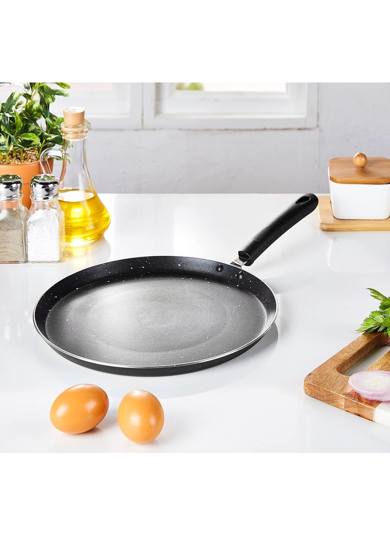VYATIRANG Non Stick Frying pan nonstick dosa tawa NonToxic pfoa bpaFree Induction Base All stoves dosa pan Ceramic pan for Cooking Omelette pan Induction Base Black