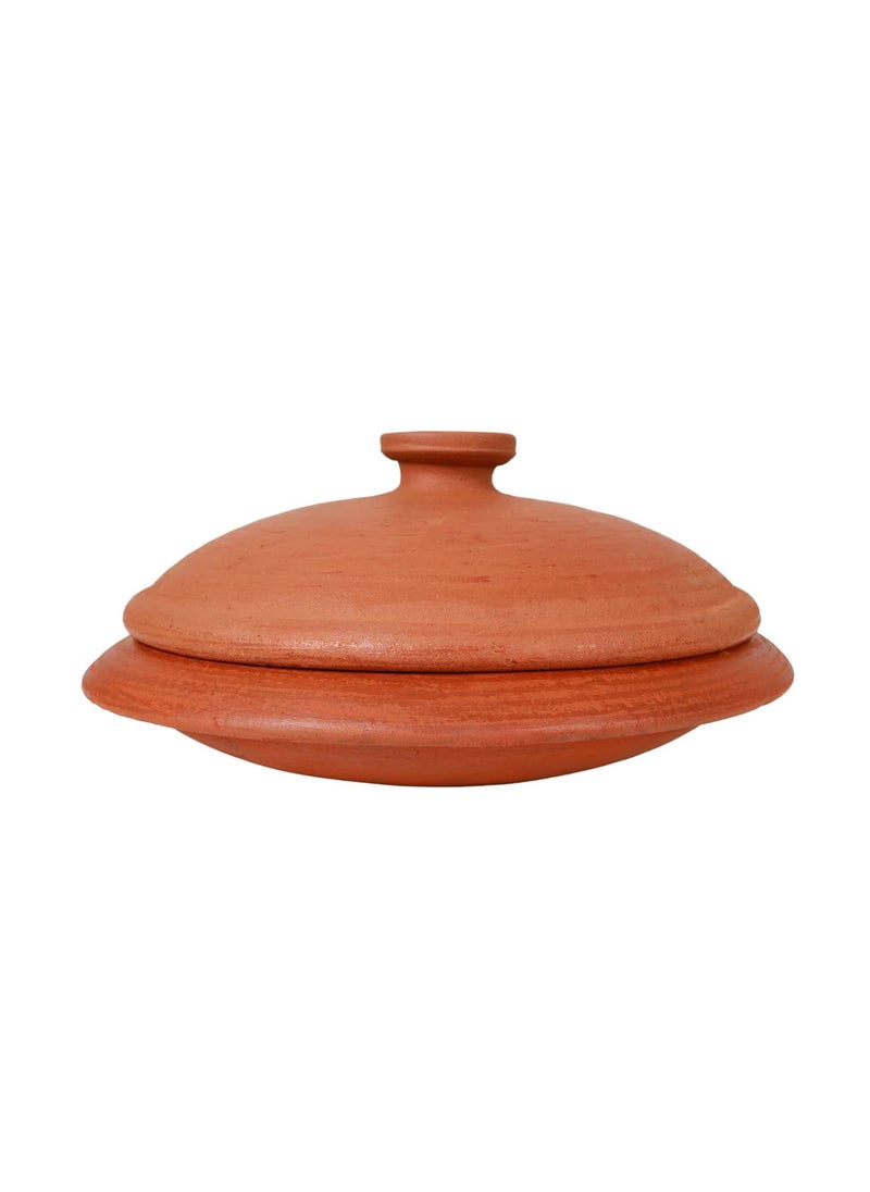 4U Crafts Clay Tawa with Lid Red