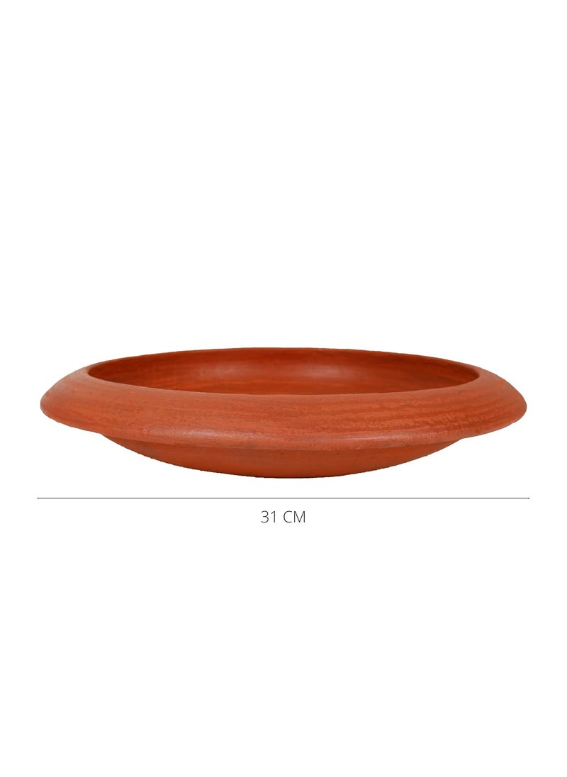 4U Crafts Clay Tawa with Lid Red