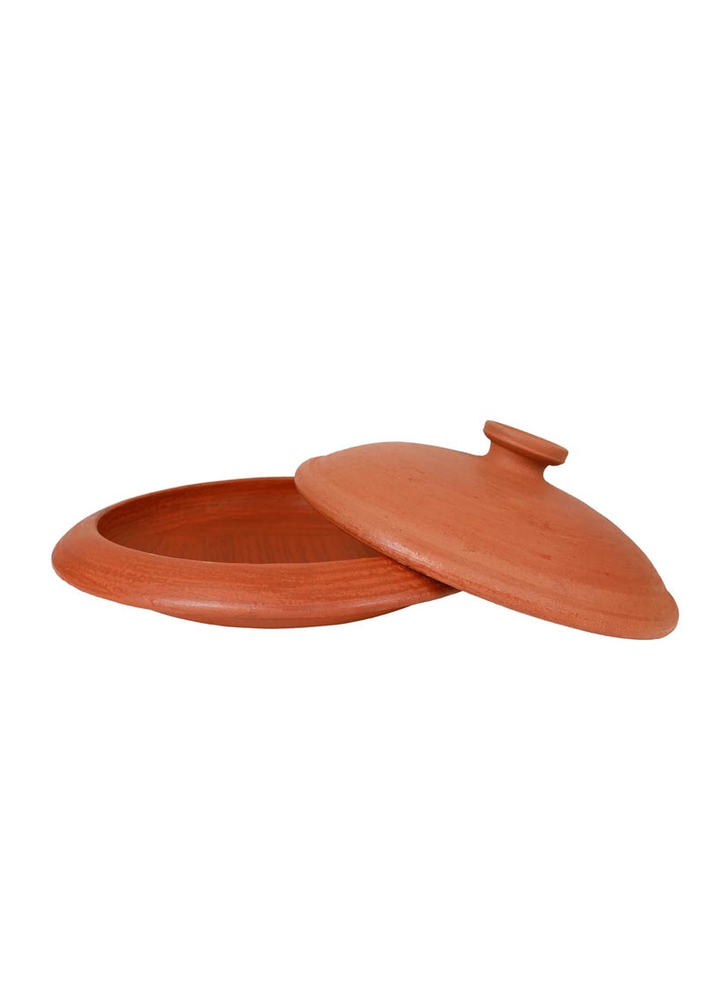 4U Crafts Clay Tawa with Lid Red