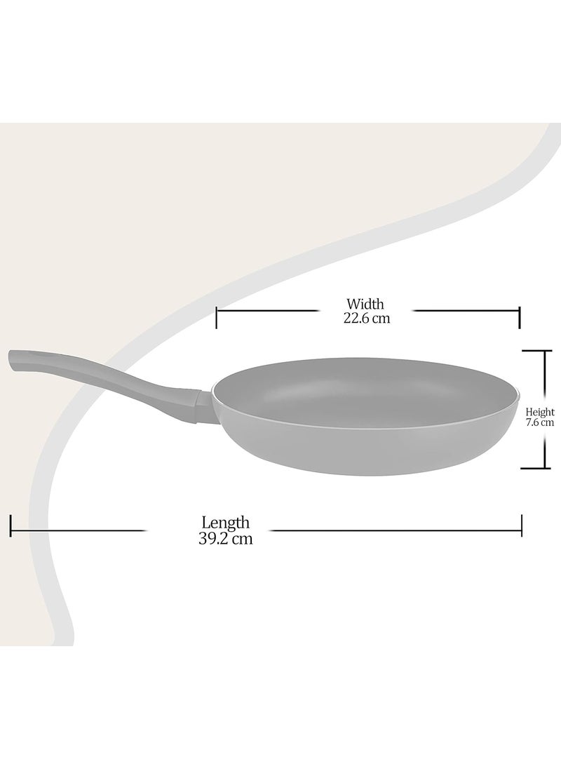 MILTON Pro cook Granito Fry Pan 22 cm Frying Pan for StirFry Omlette Egg Pan Saut Fish Frypan NonStick Cookware Induction Gas Friendly 2 Years Warranty Burgundy