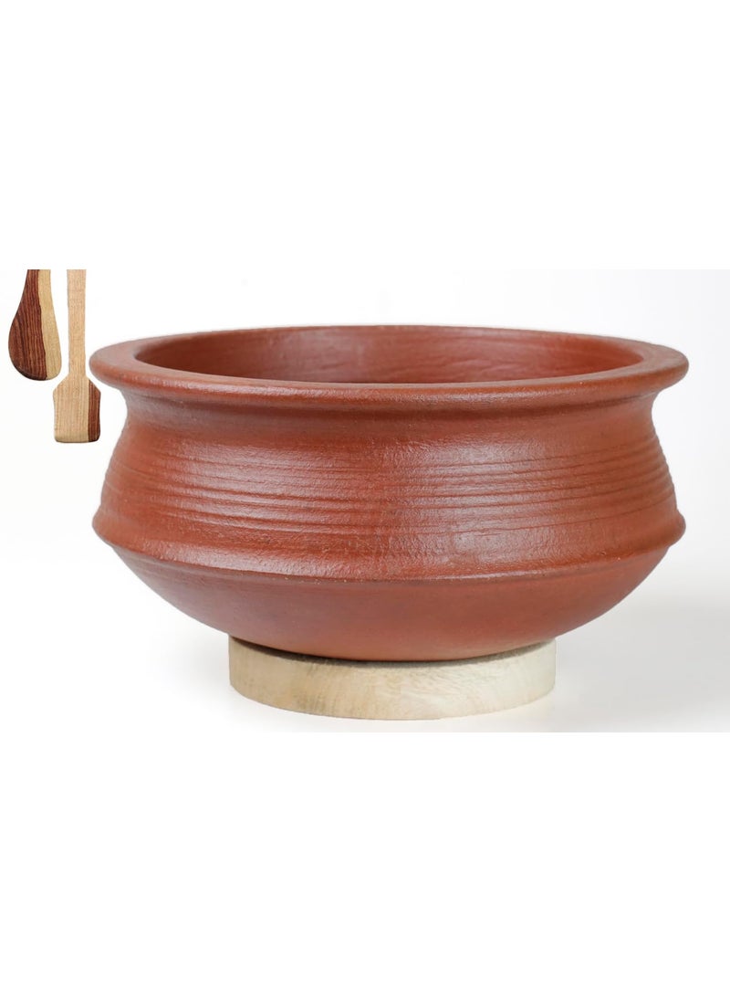 Craftsman Clay Biryani HandiPot for Cooking and Serving 2 Liter