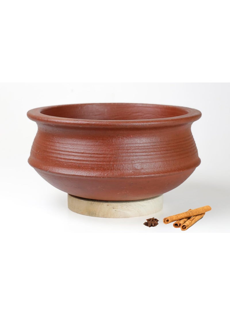 Craftsman Clay Biryani HandiPot for Cooking and Serving 2 Liter