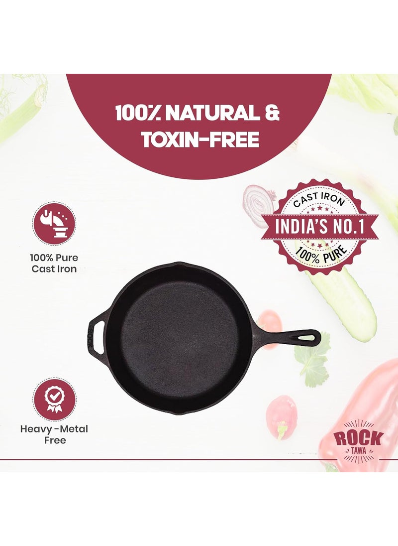 Rock Tawa Fry Pan 6 in PreSeasoned Cast Iron Skillet