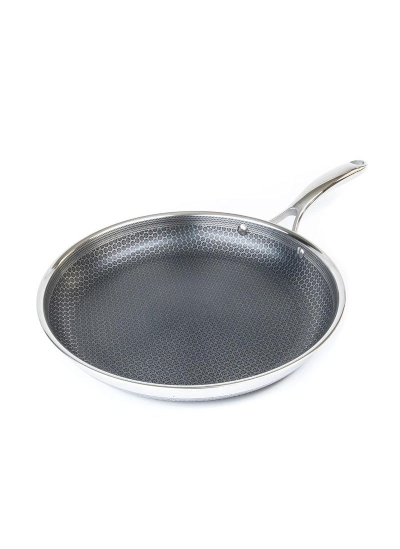 SEYROLIN Nonstick Frying Pan Stainless Steel Induction Ready Compatible with All Cooktops Oven Dishwasher Safe Ergonomic Sturdy Handle Frying Pan 26 CM