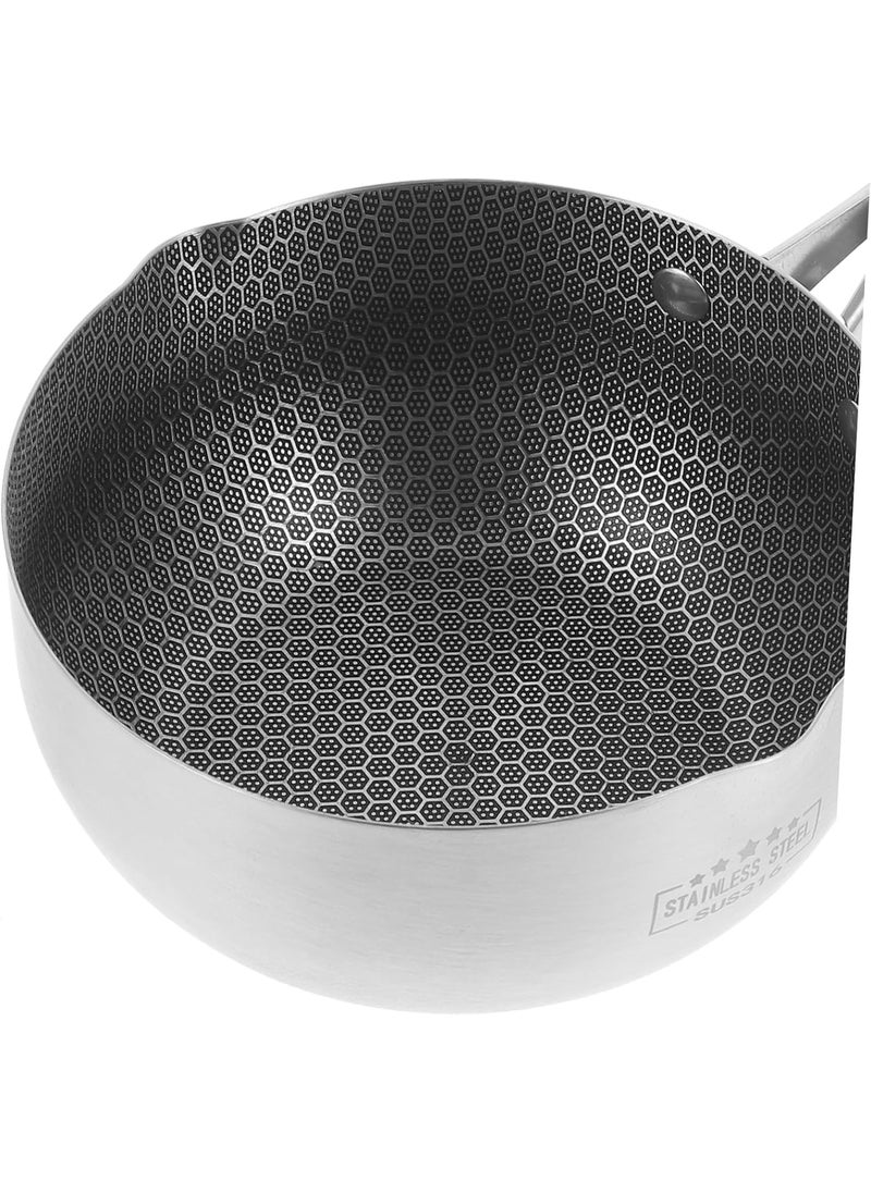 BHAJANSHREE 21 Stainless Steel Versatile Honeycomb Nonstick Deep Frying Snow Pan TeaSauce Egg Cooking pan Induction Base kadai EasyClean Design Steak HandleTriply Baking Pan Wok Hybrid Skillet
