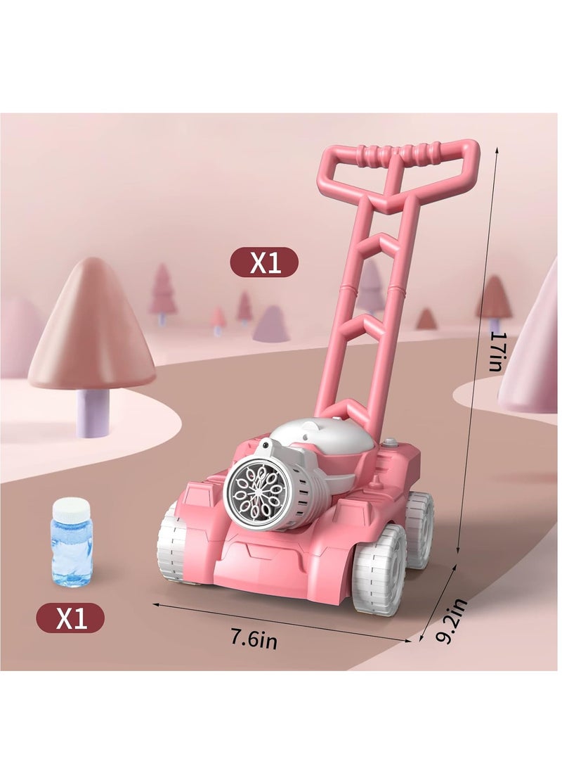 Automatic bubble machine Tank Bubble Gun for Kids Electronic Bubble Machine With Light Outdoor Game Push Walker Toys