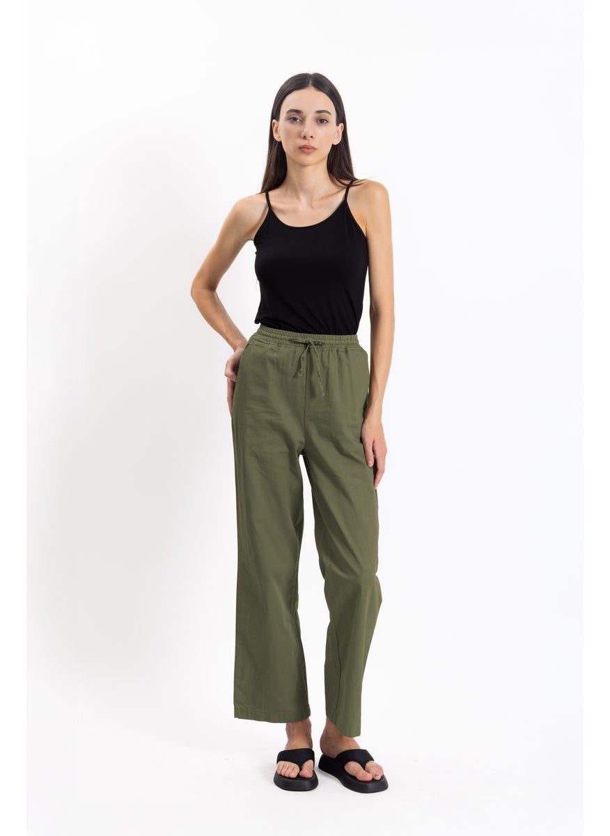 COMFORT STRAIGHT COTTON TROUSERS