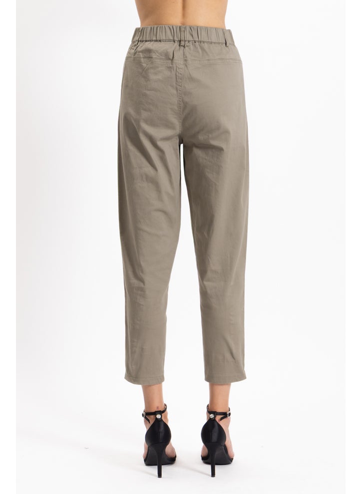 SLIM CROPPED COMFORT TROUSERS