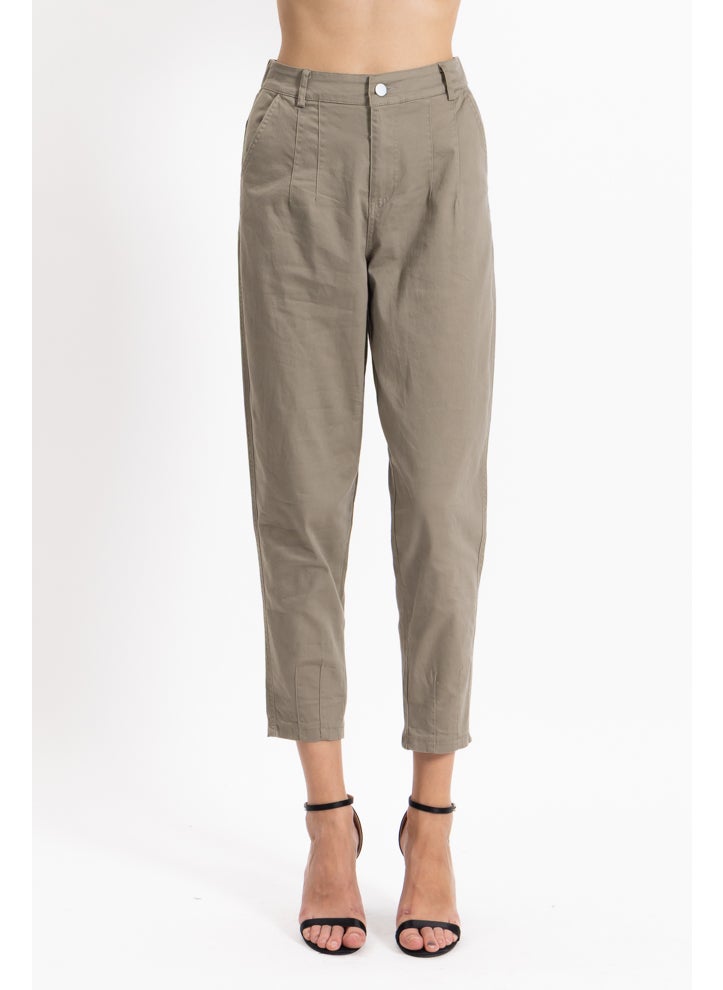 SLIM CROPPED COMFORT TROUSERS