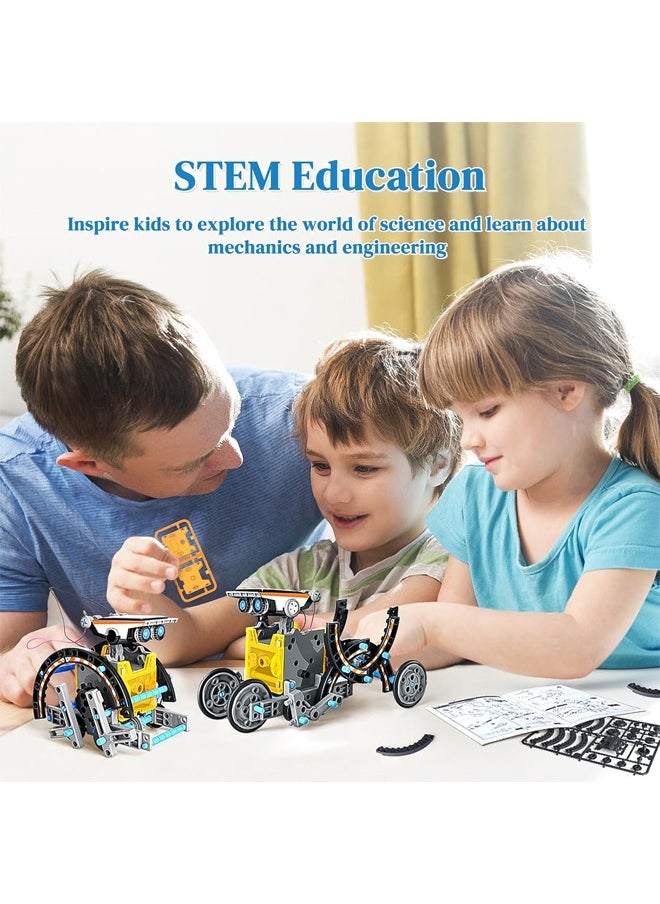 13-in-1 STEM Projects Solar Robot Toy for Kids Ages 8 - 12 Years Old, Building Science Educational Toys Birthday Gift for Kids Boys Girls