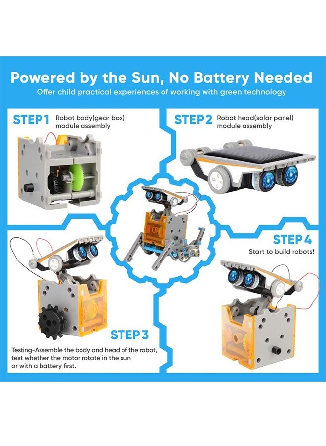 13-in-1 STEM Projects Solar Robot Toy for Kids Ages 8 - 12 Years Old, Building Science Educational Toys Birthday Gift for Kids Boys Girls
