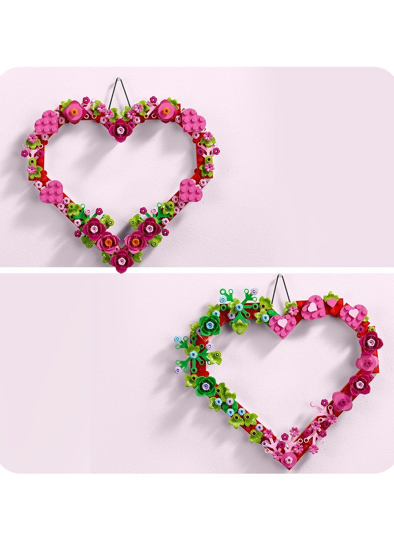 Heart Ornament Set - Building Toy for 9 Plus Year Old Girls & Boys - Kids' Bedroom Decoration or Wall Accessory - Mother's Day Gift Idea or Valentine's Decoration - 40638