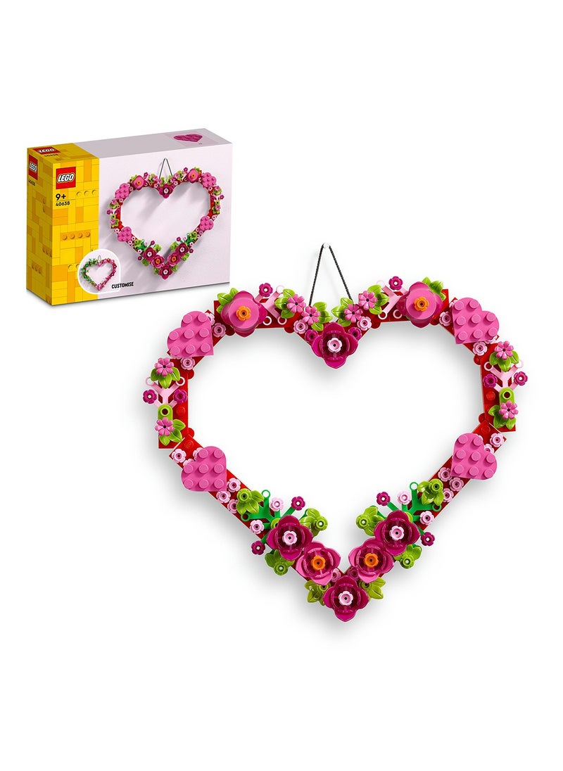 Heart Ornament Set - Building Toy for 9 Plus Year Old Girls & Boys - Kids' Bedroom Decoration or Wall Accessory - Mother's Day Gift Idea or Valentine's Decoration - 40638