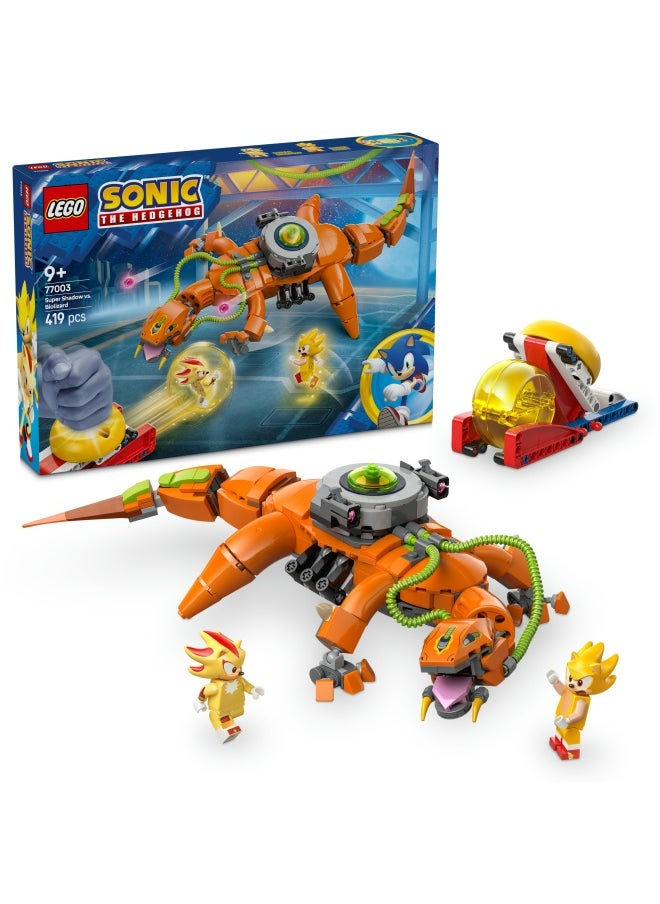 Sonic the Hedgehog Super Shadow vs. Biolizard Set, Building Toy Includes 3 Video Game Characters and a Chaos Emerald, Gifts for Gamers, Boys and Girls aged 9 Plus 77003 (419 pieces)