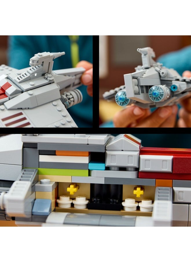 Star Wars 75404 Acclamator-Class Assault Ship, Collectible Starship Model Building Set with a Display Stand, Birthday Gift Idea for Teenage & Adult Fans of Attack of The Clones (450 pieces)