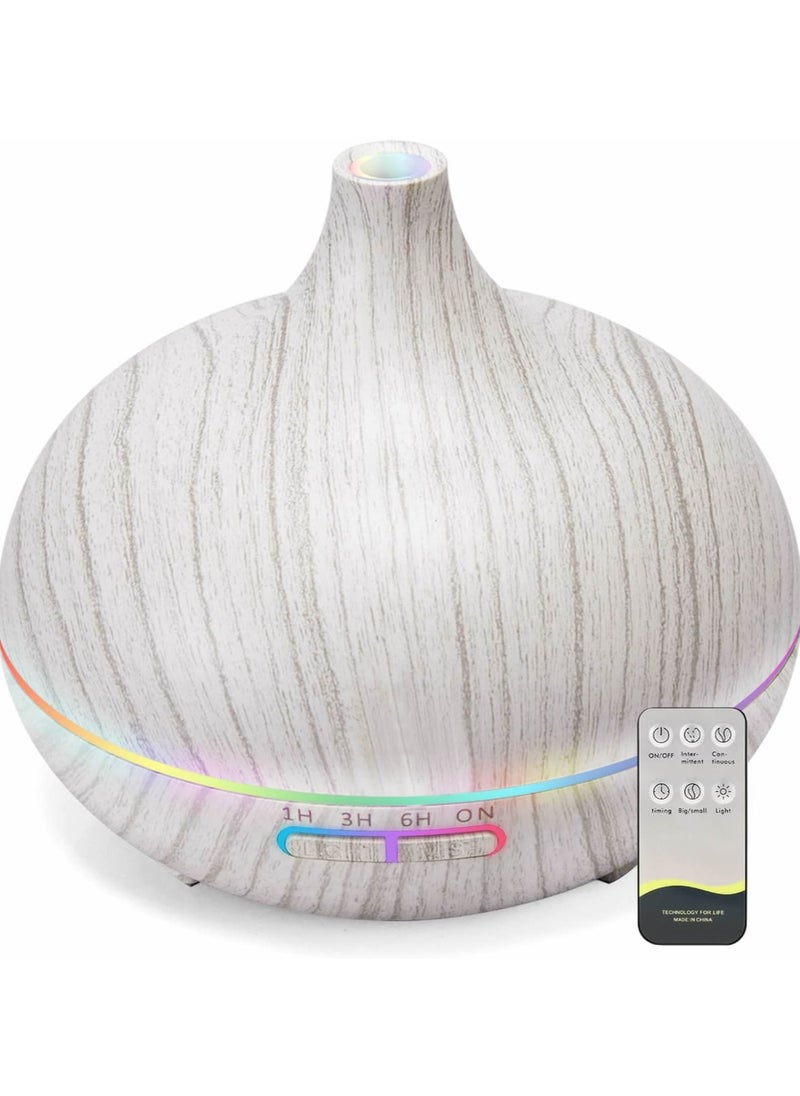 550ML White Aroma diffusers for Essential Oil Large Room,Essential Oils Aromatherapy Diffuser Cool Mist humidifier with Ambient Light u0026 3 Timer,Waterless Auto Off Diffuser Vaporizers for Home Kids