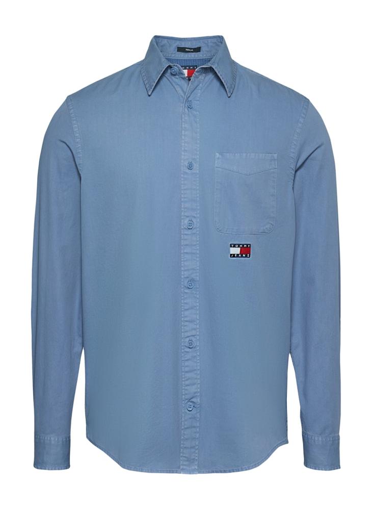 Regular Fit Washed Twill Long Sleeve Shirt