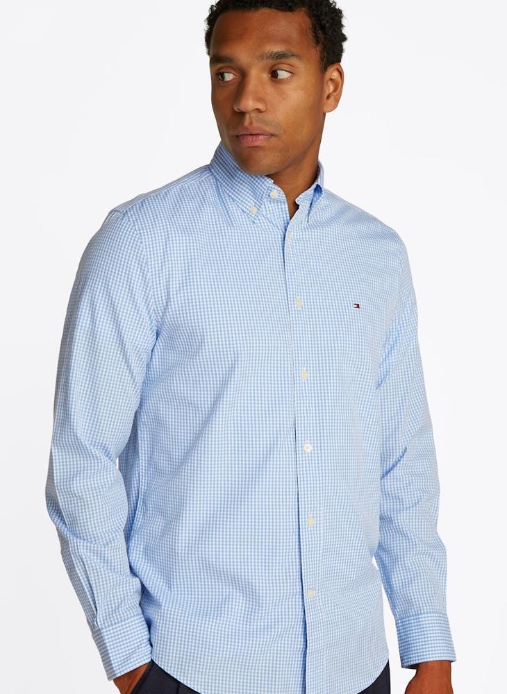 Regular Fit Flex Cotton Poplin Gingham Shirt