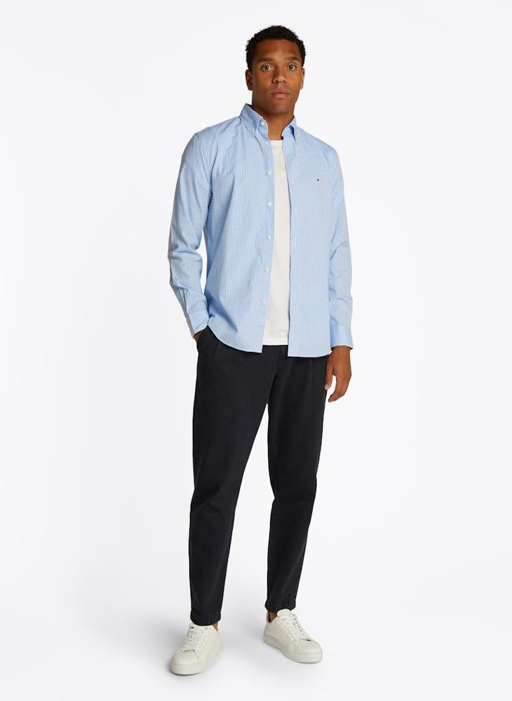 Regular Fit Flex Cotton Poplin Gingham Shirt