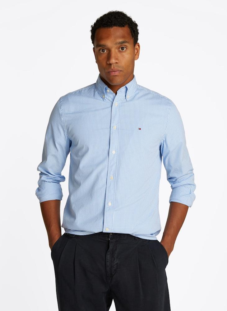 Regular Fit Flex Cotton Poplin Gingham Shirt