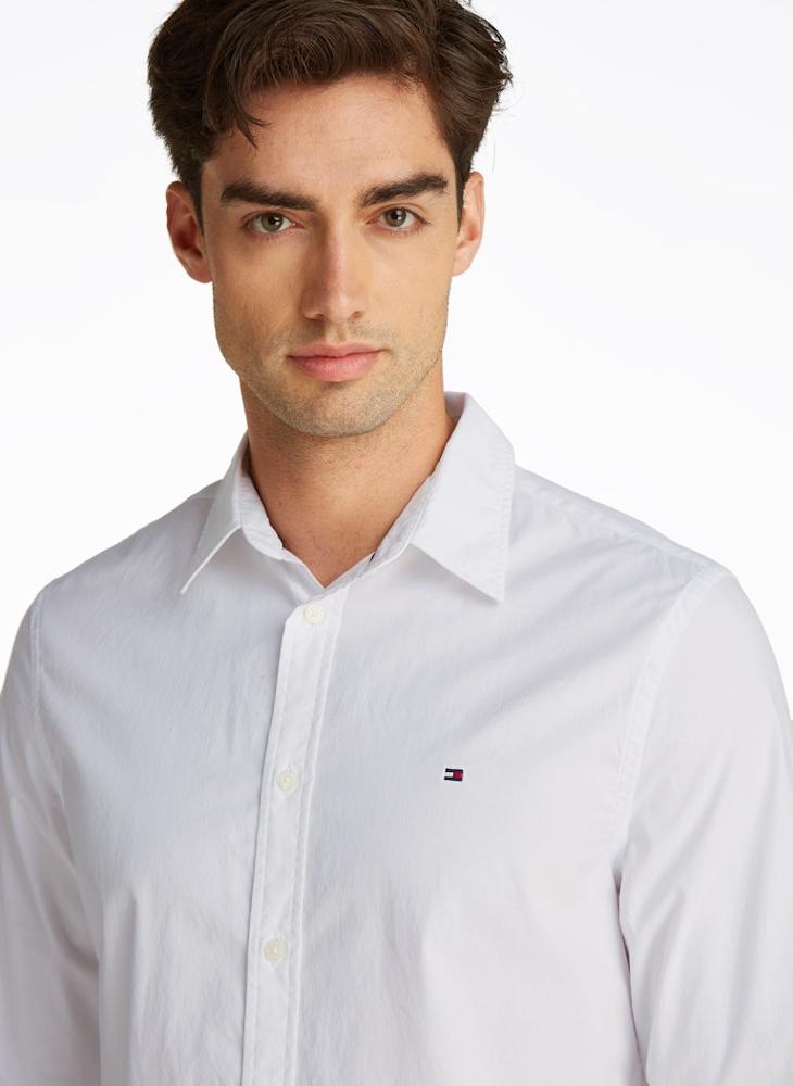 Slim Flex Cotton Poplin Kent Collar Shirt